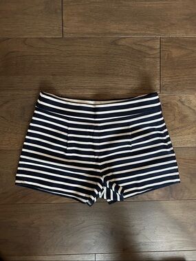 J. Crew Navy & White Striped Sailor Shorts, Classic Tailored Shorts
